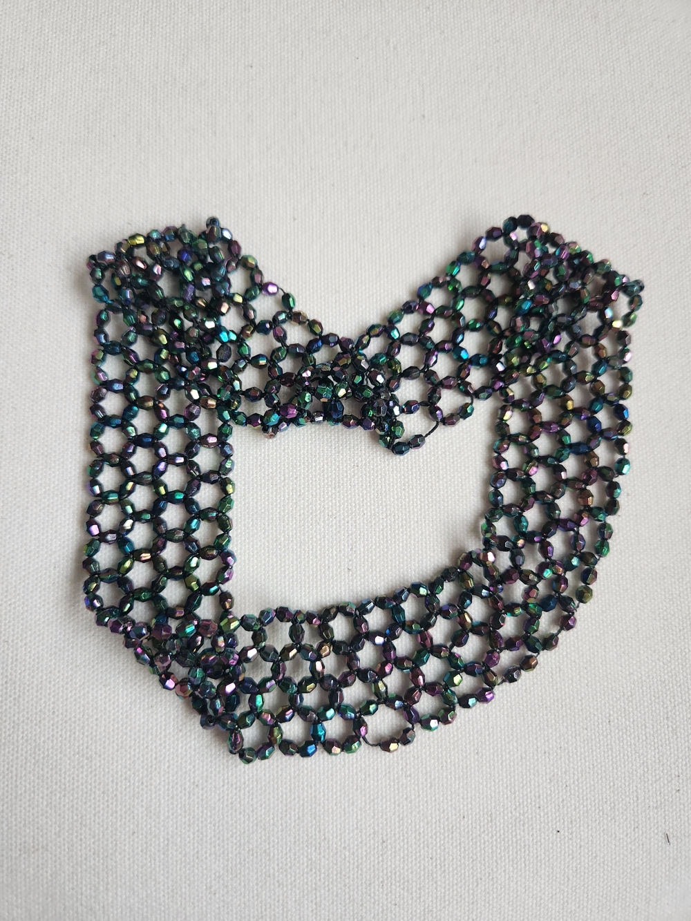 Iridescent Multicolor Beaded Headband OrNecklace